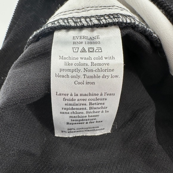 Everlane Baby Cord Relaxed Straight Leg Pant Black High Rise Sze 4 F-BTM-CRD-RLX - Picture 5 of 9